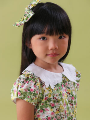 VESTIDO INFANTIL GOLA BORDADA LAÇO SICILIA